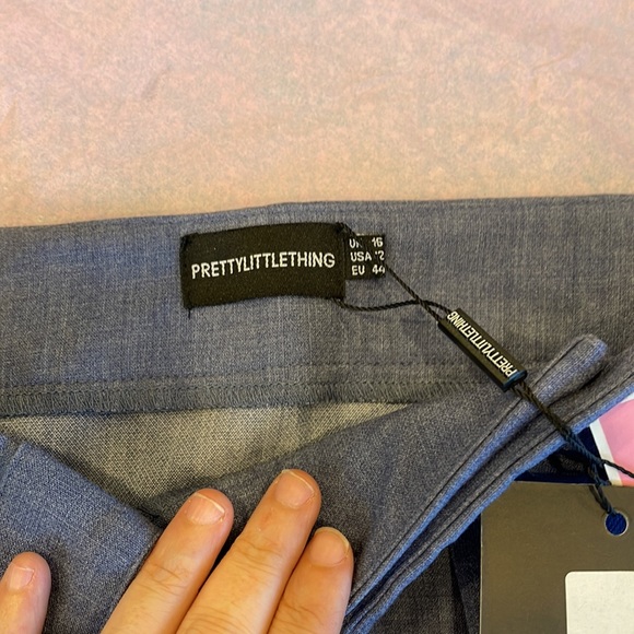 Pretty Little Things Gray Mini Skirt Size 16 | Y2K Preppy Style, NWT - Picture 3 of 4